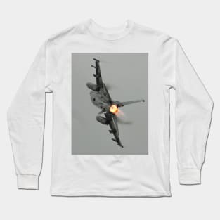 F-16 Afterburner Turn with vapor Long Sleeve T-Shirt